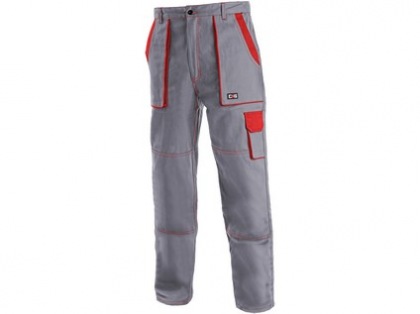 Pánské kalhoty CXS LUXY JOSEF, šedo-červené