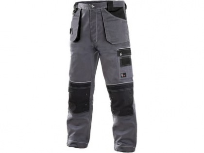 Pánské kalhoty do pasu ORION TEODOR, prodloužené, šedo-černé