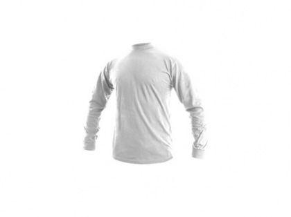 Pánské tričko s dlouhým rukávem PETR, bílé