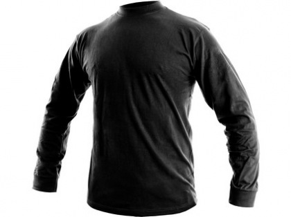 Pánské tričko s dlouhým rukávem PETR, černé, vel. S