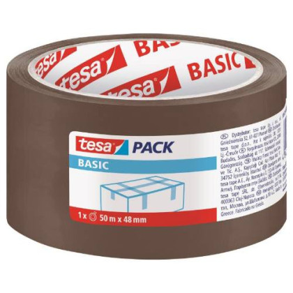 Páska balicí Basic, 50 m x 48 mm, hnědá, TESA