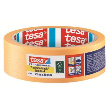 Páska maskovací, 25 m x 30 mm, žlutá, Professional 4334 Precision Mask, TESA