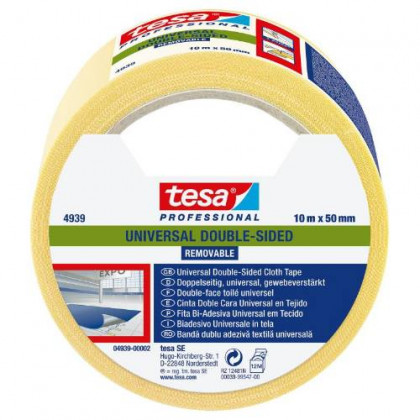 Páska oboustranná lepicí 4939, 10 m x 50 mm, odstranitelná, bílá