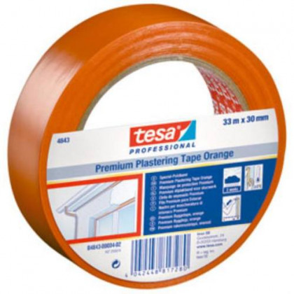 Páska omítací plastová 4843, UV 2 týdny, 33 m x 50 mm, oranžová
