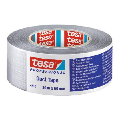 Páska opravná textilní 50 m x 50 mm, stříbrná,  Duct Tape, TESA