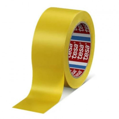 Páska výstražná samolepící PVC, 60760, 33 m x 50 mm, samolepící, žlutá
