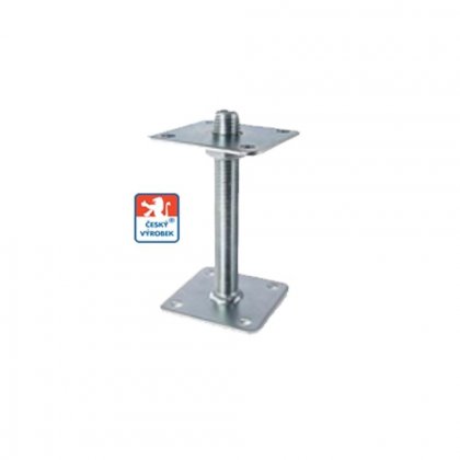 PATKA PILÍŘE  100mm  M20 ( 80x80mm s přivařenou maticí)