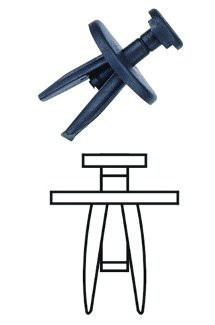 Plastové příchytky čalounění, 10 ks - HRD24