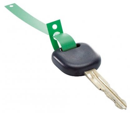 Plastové visačky na klíče s poutkem 9219-00106-N - zelené