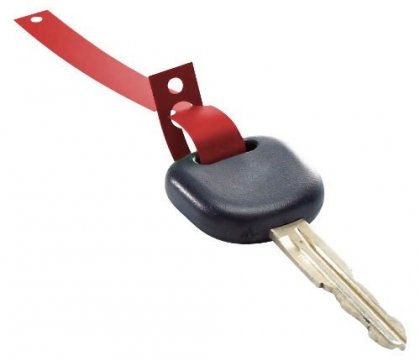 Plastové visačky na klíče s poutkem 9219-00107-N - červené