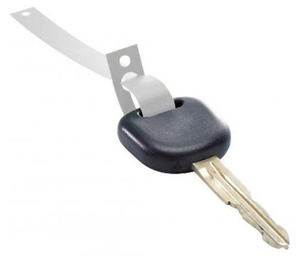 Plastové visačky na klíče s poutkem 9219-00110-N - bílé