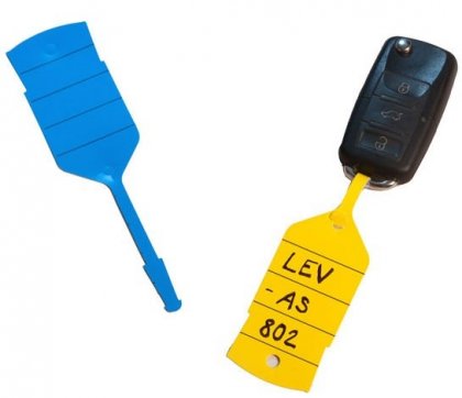 Plastové visačky na klíče se štítkem a poutkem SR EXTRA 0850112 - modré
