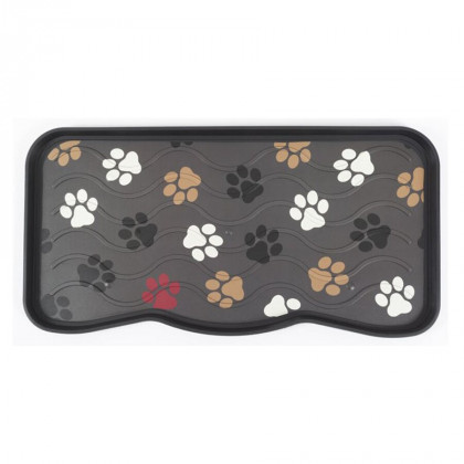 Plastový odkapávač na boty FLOMA Red Stamp Paw - 38 x 75 cm