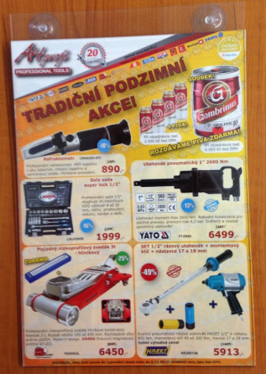 Plexi držák A4 s přísavkami - 713000391