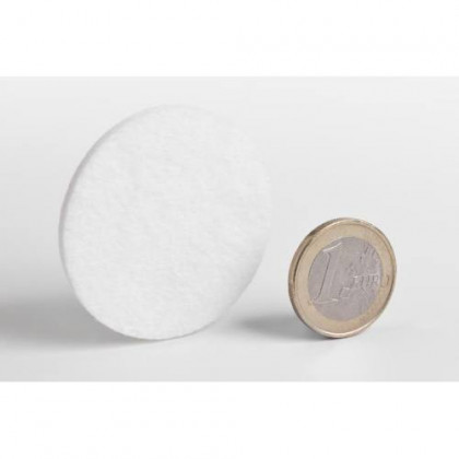 Podložky filcové Ø 45 mm, samolepící, bílé, 10 ks