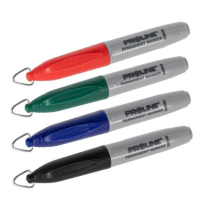 Popisovač permanentní mini, 4 barvy, PROLINE