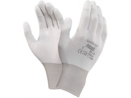 Povrstvené rukavice ANSELL SENSILITE, bílé, vel. 10