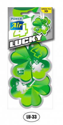 POWER Air - 3D papírový osvěžovač vzduchu LUCKY 4 Green Tea