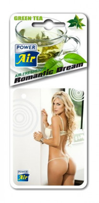 POWER Air - papírový osvěžovač vzduchu ROMANTIC DREAM Green Tea