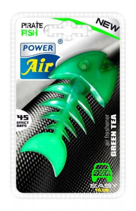 POWER Air - plastový osvěžovač vzduchu PIRATE FISH Green Tea