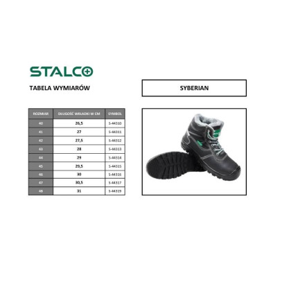Pracovní boty kožené zateplené SYBERIAN 40 STALCO S-44310