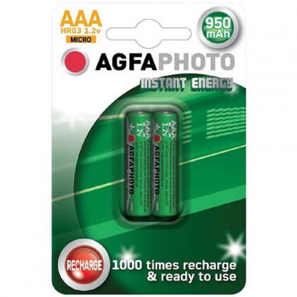 Přednabitá baterie  AAA, 950mAh, AgfaPhoto 2ks blistr