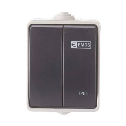Přepínač 250V / 10AX, IP54, 2 tlačítka