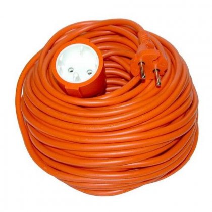 Prodlužovací kabel 1z - spojka, 30 m, oranžová