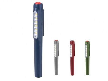 PROMO AKCE: LED svítilna Li-Ion 3,7V/650mAh 6+1 SMD LED 1,5W - šedá