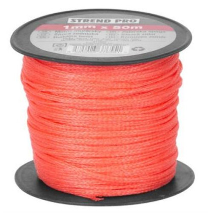 Provázek stavební pletený Strend Pro, 2 mm, L-50 m, červený