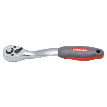 Ráčna vyhnutá, 1/4", CrV, 145 mm, PROLINE, PROFIX