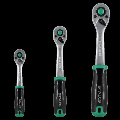 Ráčna zahnutá 3/8” 90T 195mm STALCO S011154238