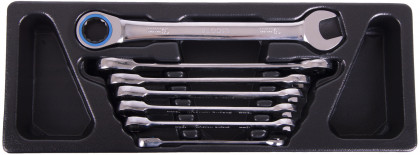 Ráčnové očkoploché ve výplni do dílenského vozíku, 7 dílů - LIACK384018