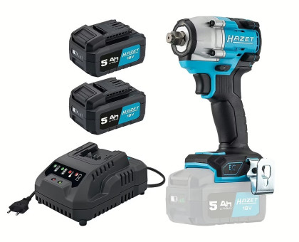 Rázový utahovák 1/2" se 2 Akumulátory 18V 5 Ah + nabíječka - HA265176