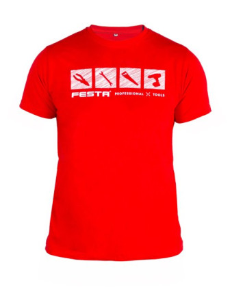 Rekl. tričko FESTA červené,kleště - vel.XXXL