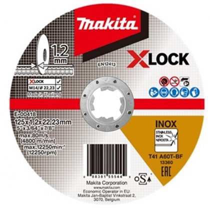 řezný kotouč na nerez X-LOCK 125x1.2mm