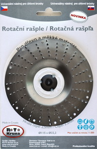 ROTO - Rotační rašple 115x22,2mm - 2,5mm - čepel hrubá