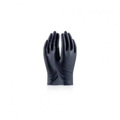 Rukavice jednorázové GRIPPAZ 246A BLACK, nepudrované, 50 ks, vel. 11