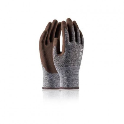 Rukavice pracovní máčené NATURE TOUCH, velikost 11, měděně hnědé