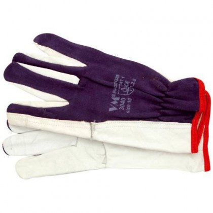 Rukavice VM jehnětina - textil, velikost 10 - 3040