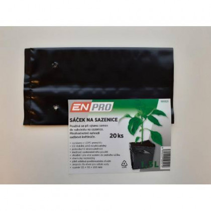 Sáček na sazenice 1,5 L, 125 x 110 x 200 mm, 20 ks, ENPRO