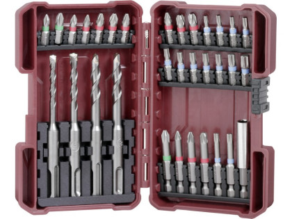 Sada bitů 1/4" Impact + SDS-Plus vrtáky 32ks PROFI Line