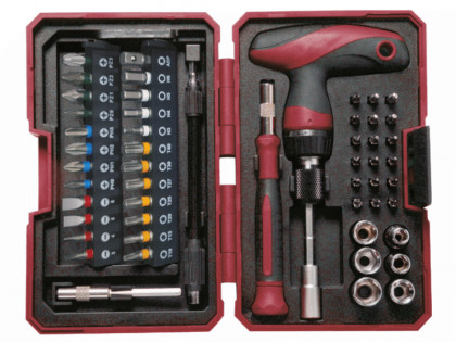 Sada bitů s ráčnovým šroubovákem 53ks PROFI Line