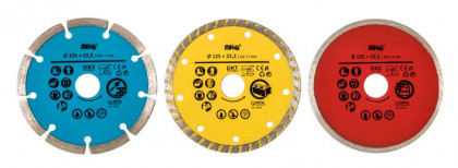 Sada diamantových kotoučů 125mm - 3 ks