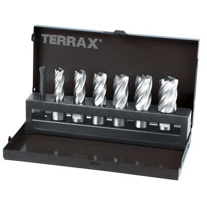 Sada jádrových vrtáků 12-22 mm Terrax 6 dílů