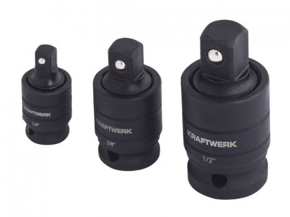 Sada kloubů úderových 1/4"-3/8"-1/2" výkyvné kované 3ks PROFI Line