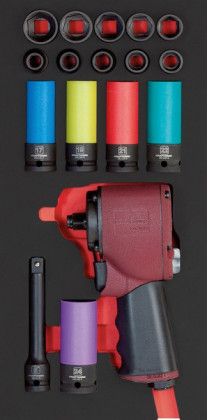 Sada nástavců 1/2" IMPACT + 1/2" utahovák 920Nm 17ks "S" PROFI Line