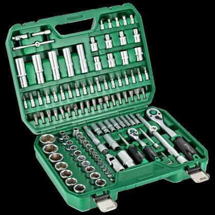 Sada nástrčných klíčů BMC 1/2˝ 1/4˝ 110-dílná sada ráčna 90T STALCO S011100110