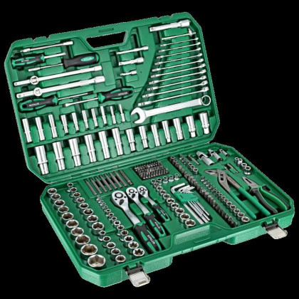 Sada nástrčných klíčů BMC 1/2”+3/8”+1/4” 237-dílná sada ráčna 72T STALCO S011100237