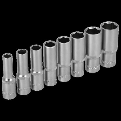 Sada nástrčných klíčů prodloužených . 1/2” 8ks STALCO S-54059